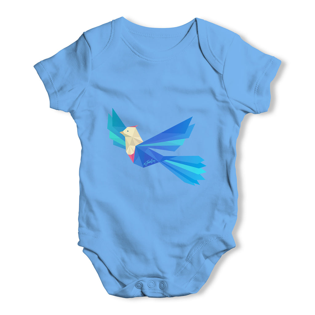 Colourful Origami Bird Baby Grow Bodysuit