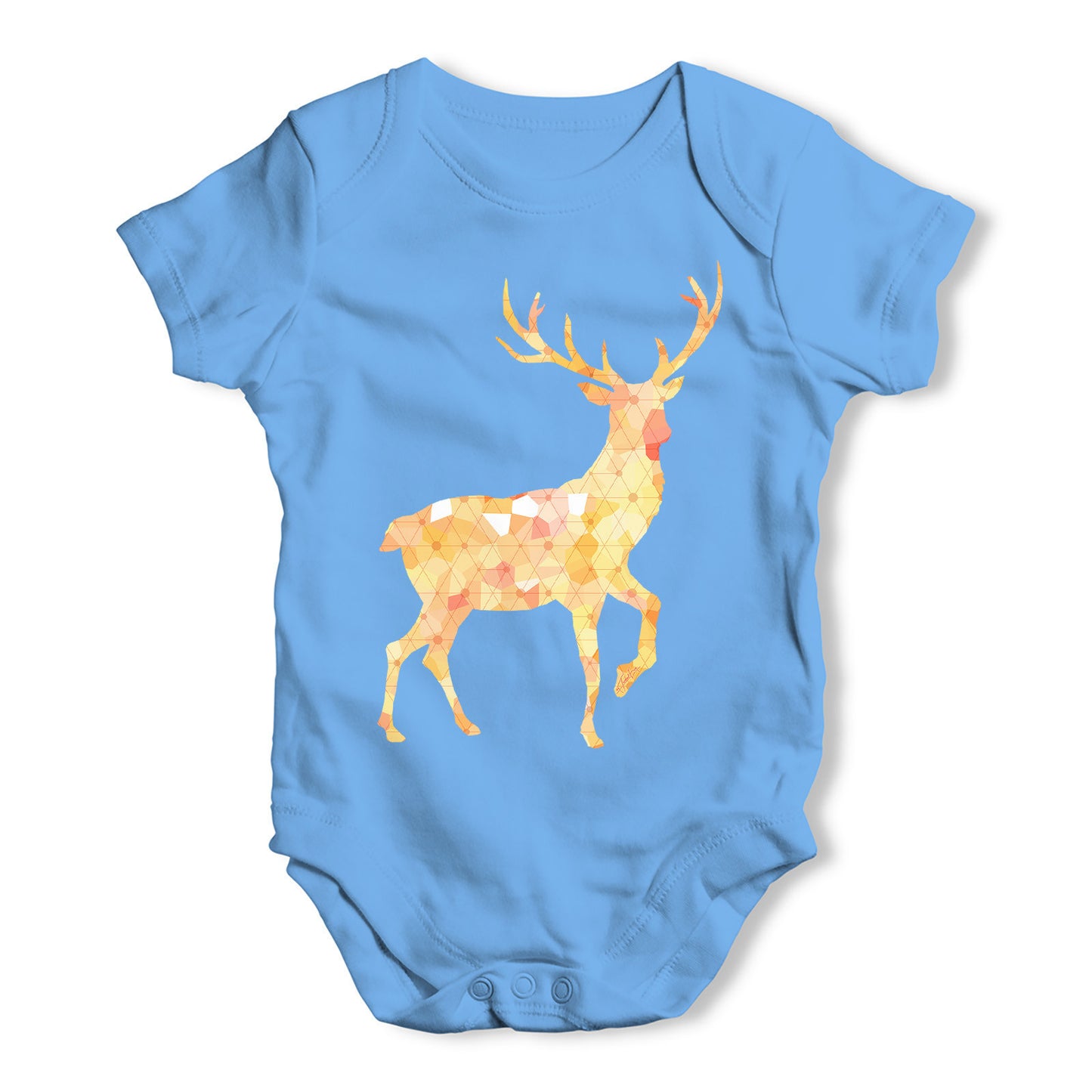 Patterned Stag Baby Grow Bodysuit