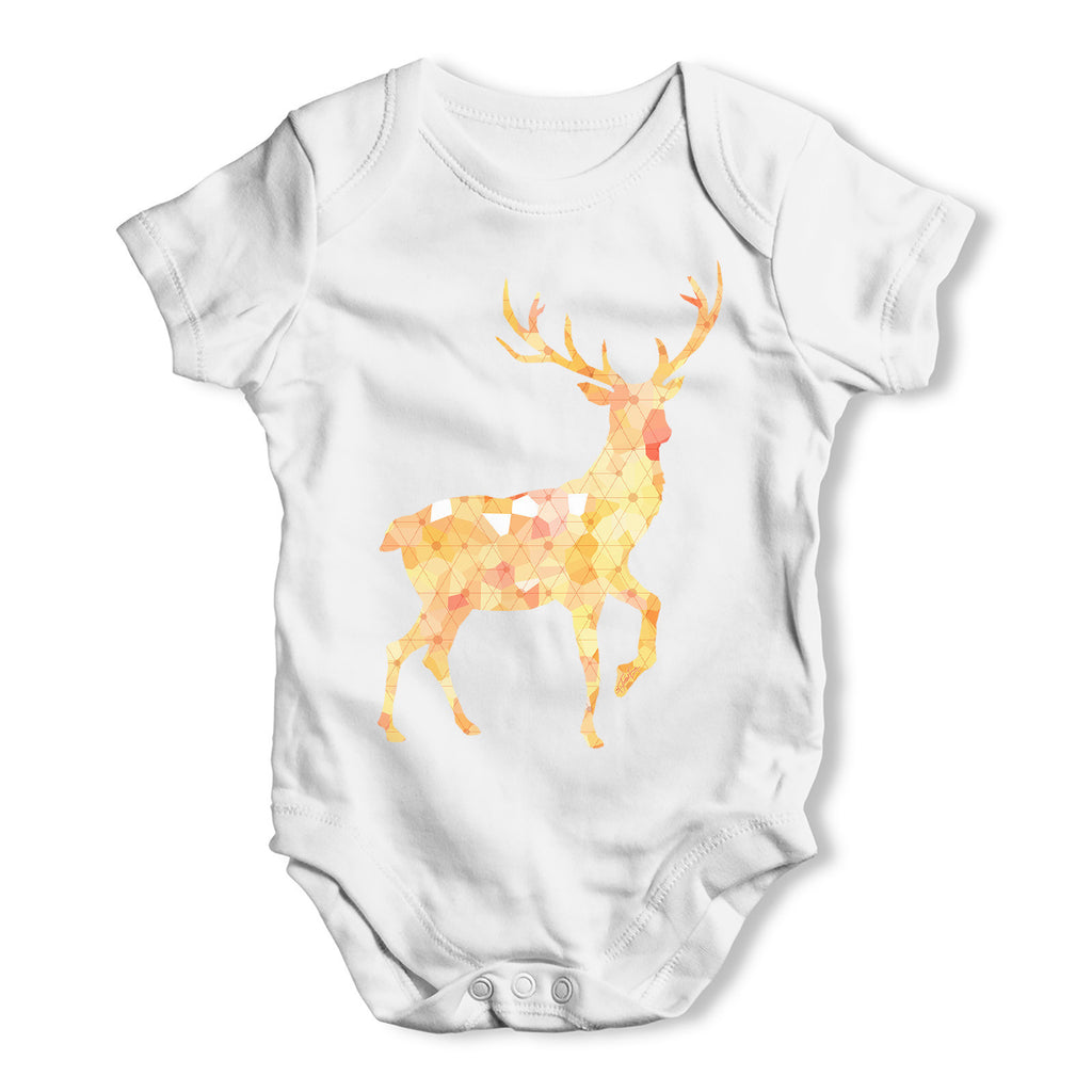 Patterned Stag Baby Grow Bodysuit