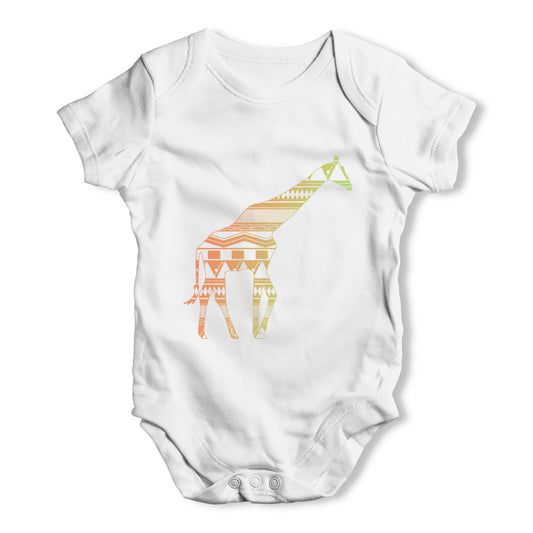 Patterned Giraffe Baby Grow Bodysuit