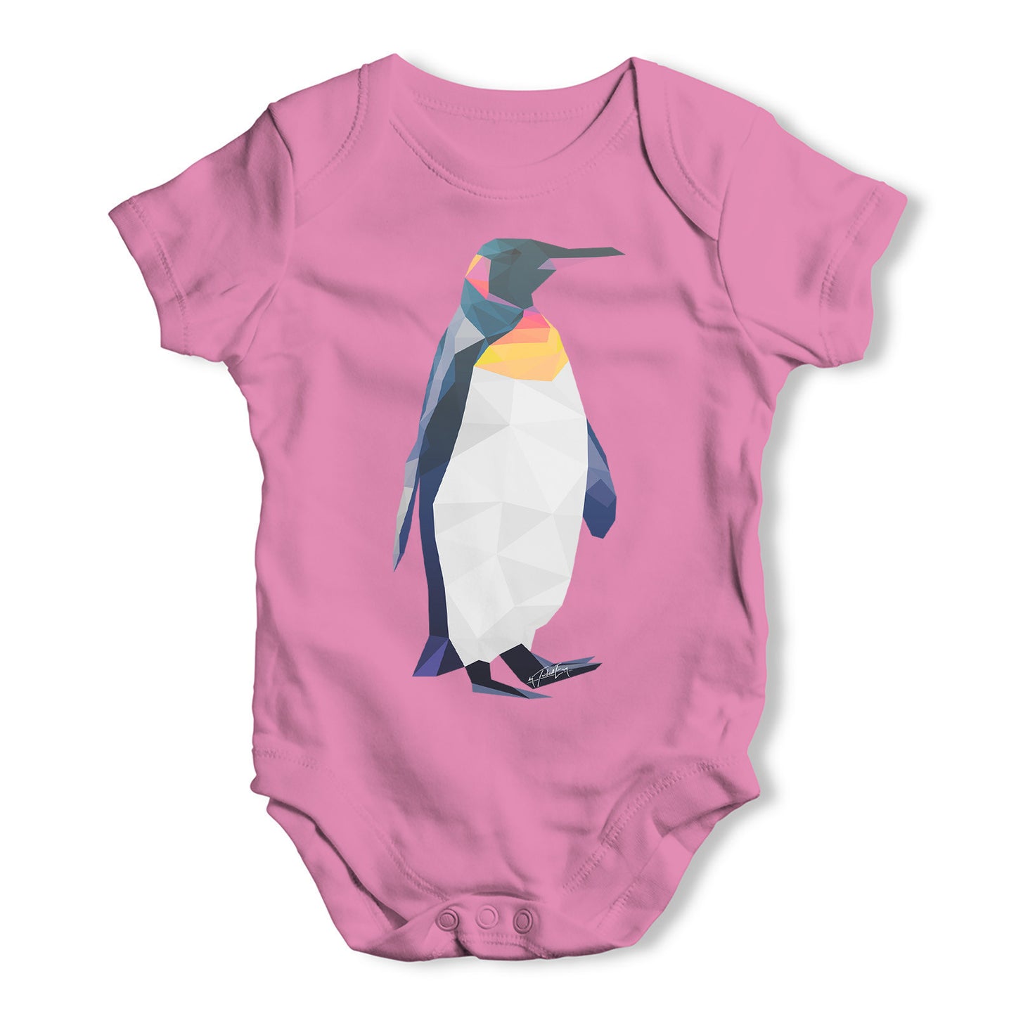 Geometric Penguin Baby Grow Bodysuit