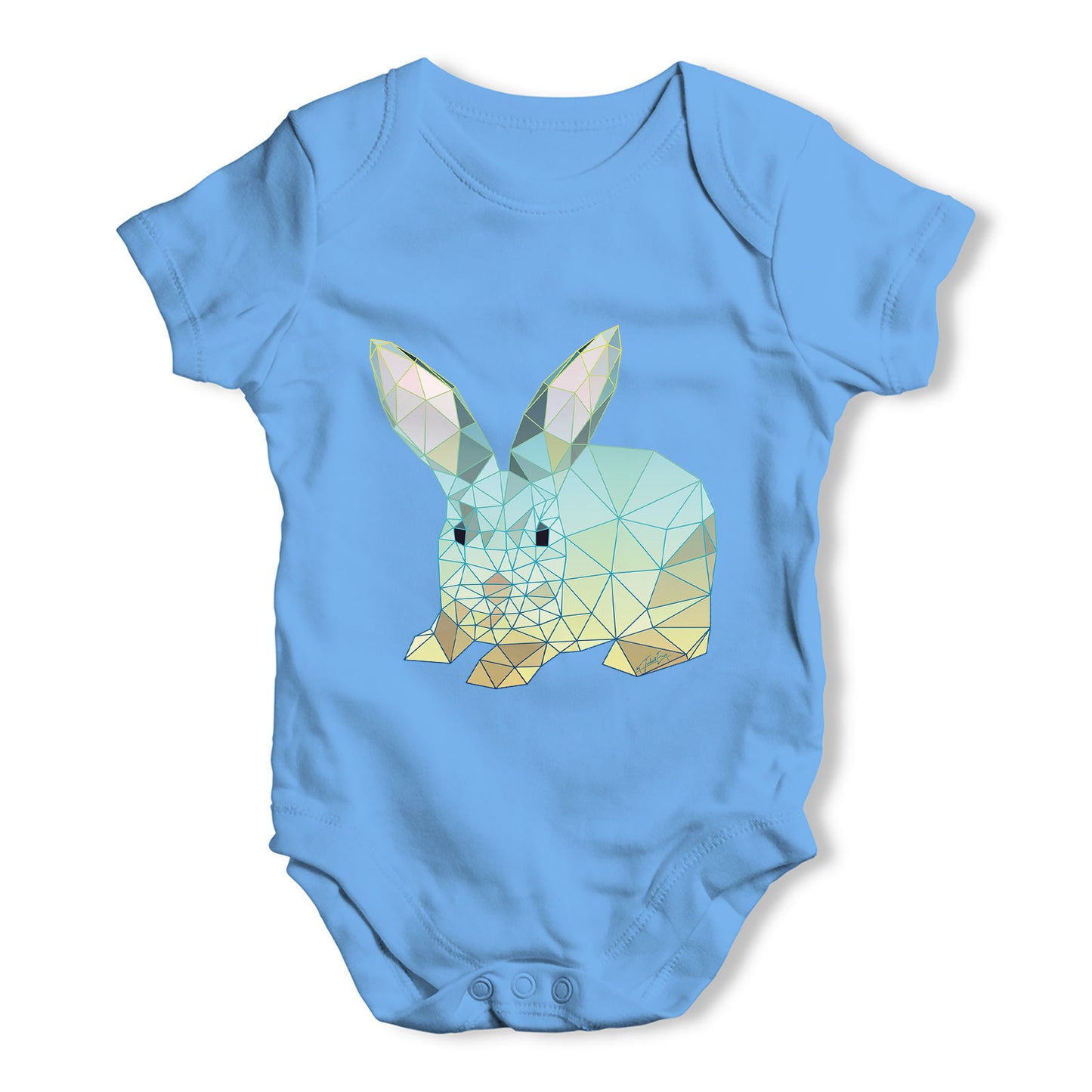 Geometric Rabbit Baby Grow Bodysuit