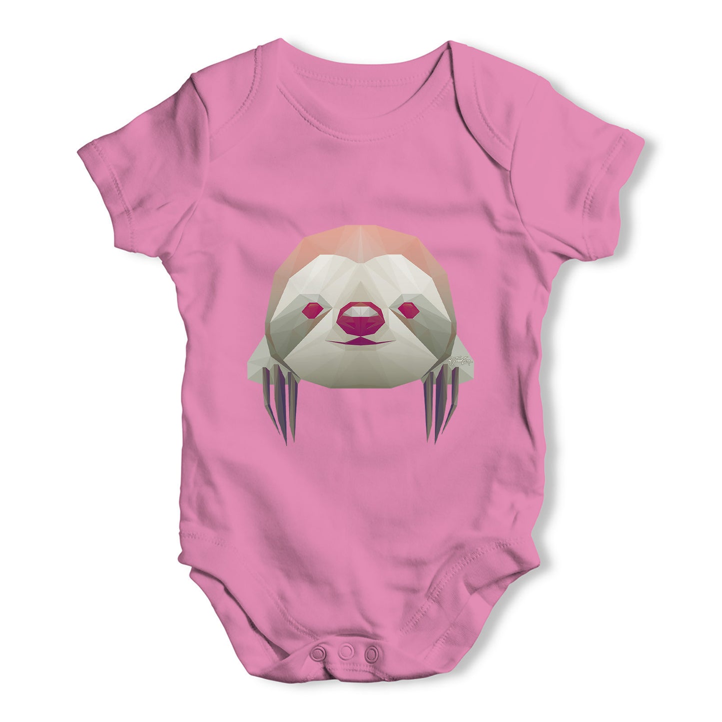 Geometric Sloth Baby Grow Bodysuit