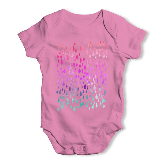 Rainbow Rain Baby Grow Bodysuit