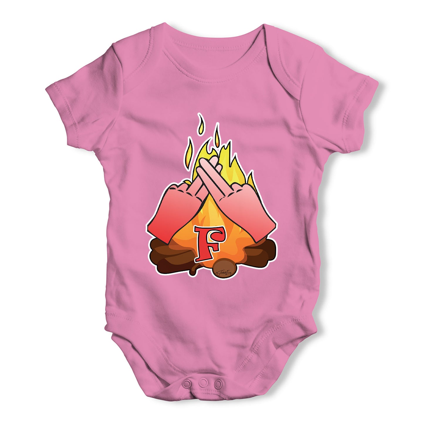 Sign Language Letter F Baby Grow Bodysuit