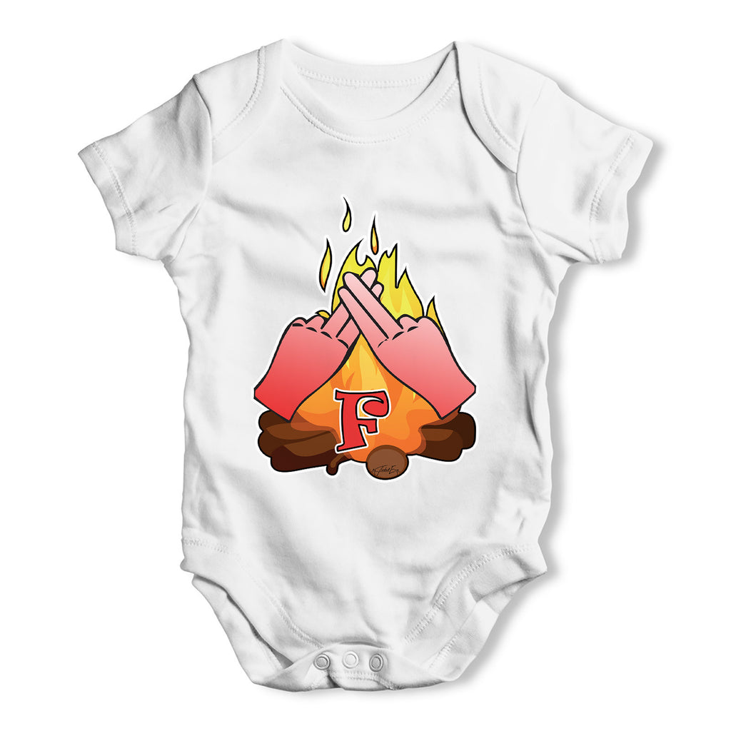 Sign Language Letter F Baby Grow Bodysuit