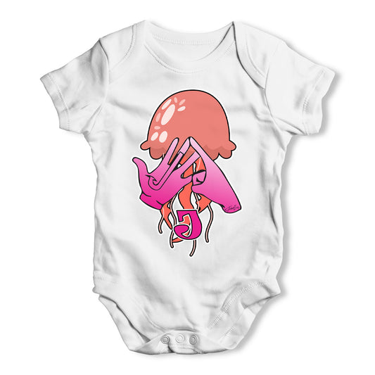 Sign Language Letter J Baby Grow Bodysuit