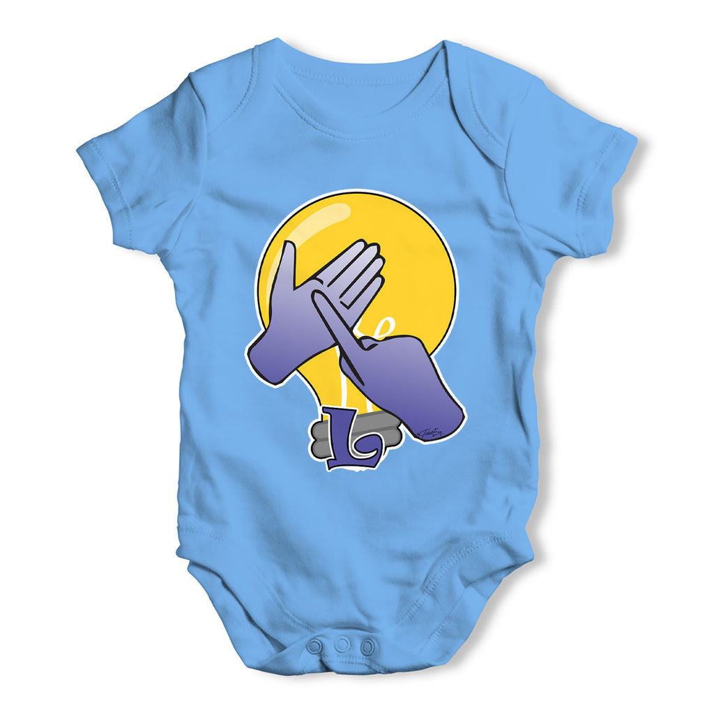 Sign Language Letter L Baby Grow Bodysuit