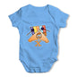 Sign Language Letter X Baby Grow Bodysuit