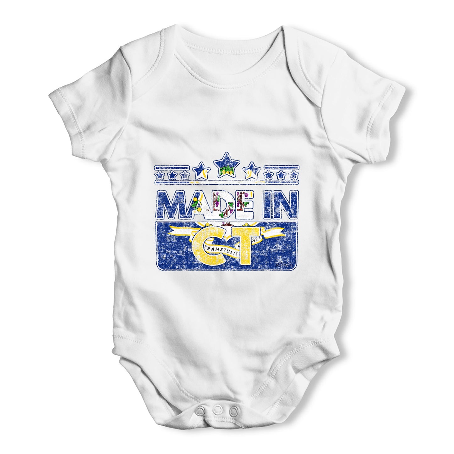 Made In CT Connecticut Baby Grow Bodysuit