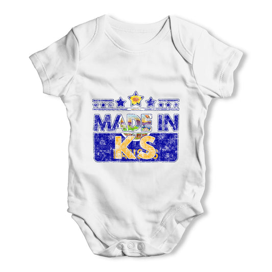 Made In KS Kansas Baby Grow Bodysuit