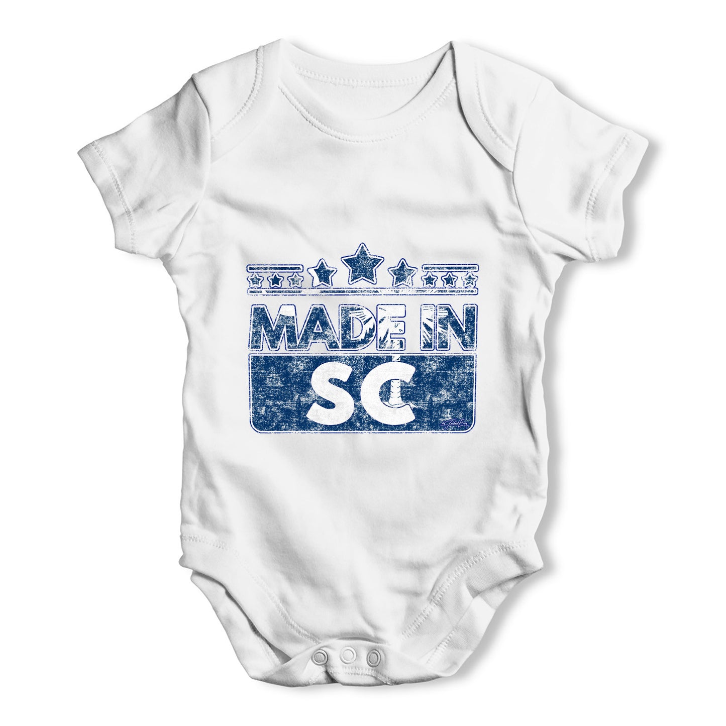 Made In SC South Carolina Baby Grow Bodysuit