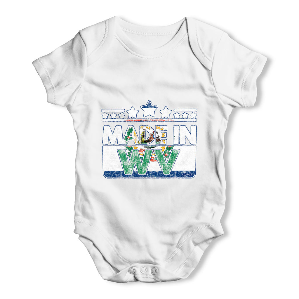 Made In WV West Virginia Baby Grow Bodysuit