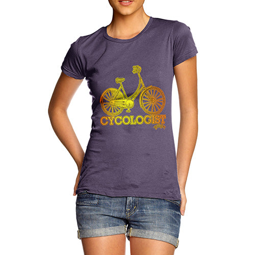 Funny T Shirts For Mum Cycologist Women's T-Shirt X-Large Plum