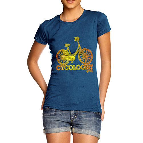 Womens T-Shirt Funny Geek Nerd Hilarious Joke Cycologist Women's T-Shirt Small Royal Blue