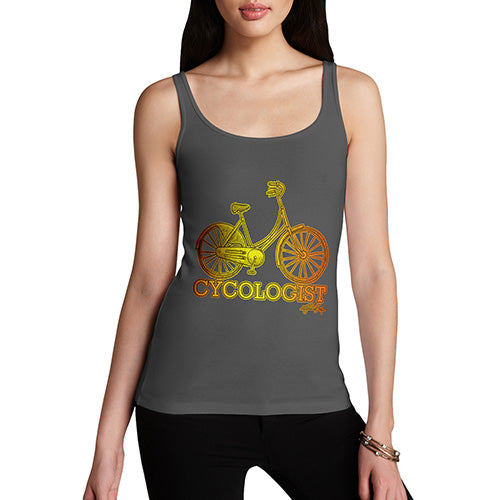 Funny Tank Top For Mum Cycologist Women's Tank Top Small Dark Grey