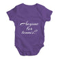 Babygrow Baby Romper Anyone For Tennis? Baby Unisex Baby Grow Bodysuit 18-24 Months Plum