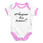 Baby Girl Clothes Anyone For Tennis? Baby Unisex Baby Grow Bodysuit 0-3 Months White Pink Trim