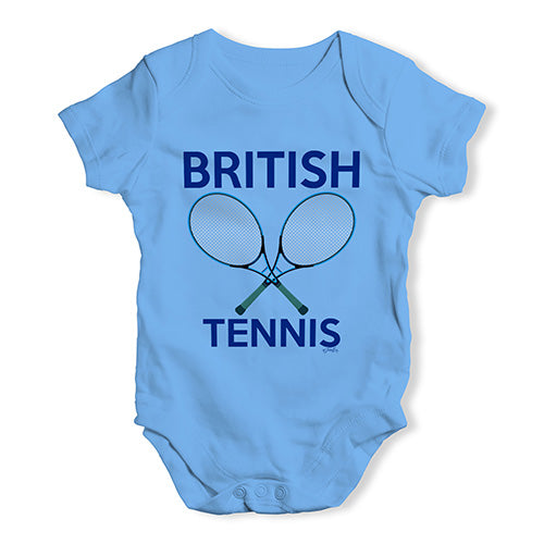 Funny Infant Baby Bodysuit British Tennis Baby Unisex Baby Grow Bodysuit 0-3 Months Blue