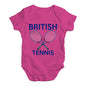 Cute Infant Bodysuit British Tennis Baby Unisex Baby Grow Bodysuit Newborn Cerise PInk