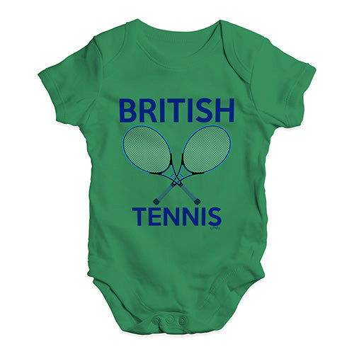 Baby Girl Clothes British Tennis Baby Unisex Baby Grow Bodysuit 6-12 Months Green