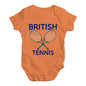 Babygrow Baby Romper British Tennis Baby Unisex Baby Grow Bodysuit 3-6 Months Orange