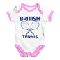 Baby Boy Clothes British Tennis Baby Unisex Baby Grow Bodysuit 18-24 Months White Pink Trim