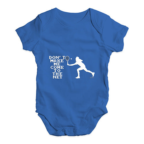 Babygrow Baby Romper Make Me Come To The Net Baby Unisex Baby Grow Bodysuit 18-24 Months Royal Blue