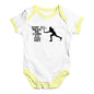 Babygrow Baby Romper Make Me Come To The Net Baby Unisex Baby Grow Bodysuit 3-6 Months White Yellow Trim