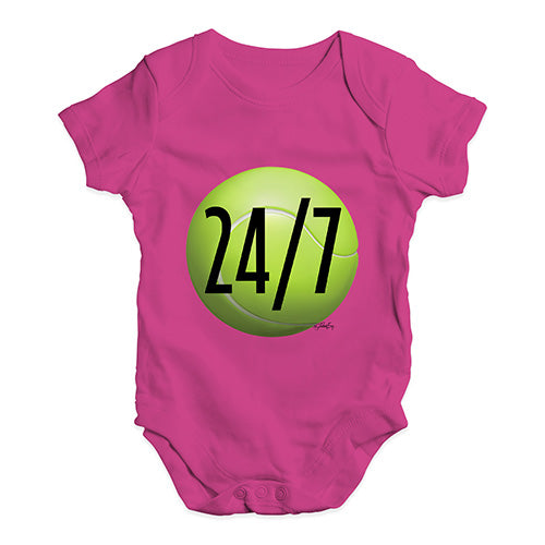 Baby Boy Clothes Tennis 24 Seven Baby Unisex Baby Grow Bodysuit 12-18 Months Cerise PInk