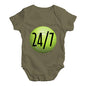 Baby Boy Clothes Tennis 24 Seven Baby Unisex Baby Grow Bodysuit 12-18 Months Khaki