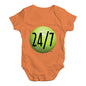 Funny Infant Baby Bodysuit Onesies Tennis 24 Seven Baby Unisex Baby Grow Bodysuit 3-6 Months Orange