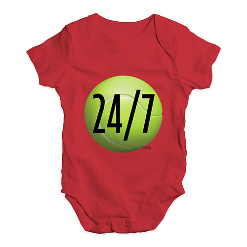 Babygrow Baby Romper Tennis 24 Seven Baby Unisex Baby Grow Bodysuit Newborn Red