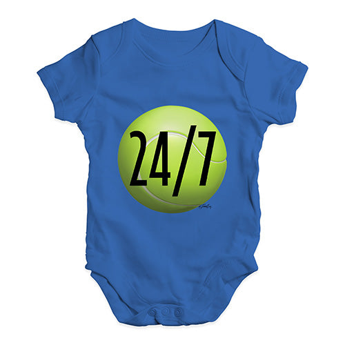 Baby Grow Baby Romper Tennis 24 Seven Baby Unisex Baby Grow Bodysuit 3-6 Months Royal Blue