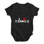 Funny Baby Clothes I 0 Love Tennis Baby Unisex Baby Grow Bodysuit 3-6 Months Black