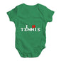 Funny Baby Bodysuits I 0 Love Tennis Baby Unisex Baby Grow Bodysuit 6-12 Months Green