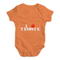 Funny Infant Baby Bodysuit Onesies I 0 Love Tennis Baby Unisex Baby Grow Bodysuit 18-24 Months Orange