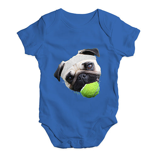 Baby Onesies Tennis Pug Baby Unisex Baby Grow Bodysuit 18-24 Months Royal Blue