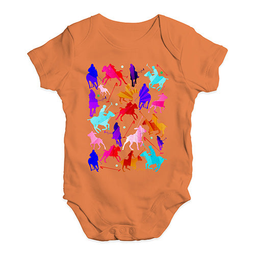 Baby Grow Baby Romper Polo Rainbow Collage Baby Unisex Baby Grow Bodysuit 0-3 Months Orange