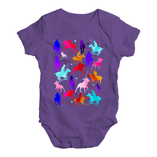 Babygrow Baby Romper Polo Rainbow Collage Baby Unisex Baby Grow Bodysuit 3-6 Months Plum