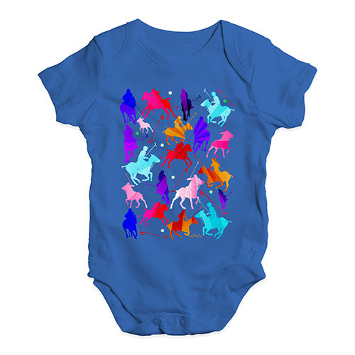 Funny Baby Clothes Polo Rainbow Collage Baby Unisex Baby Grow Bodysuit 18-24 Months Royal Blue