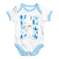 Baby Onesies Argentina Polo Collage Baby Unisex Baby Grow Bodysuit 3-6 Months White Blue Trim