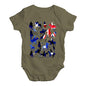 Babygrow Baby Romper Australia Polo Collage Baby Unisex Baby Grow Bodysuit 6-12 Months Khaki