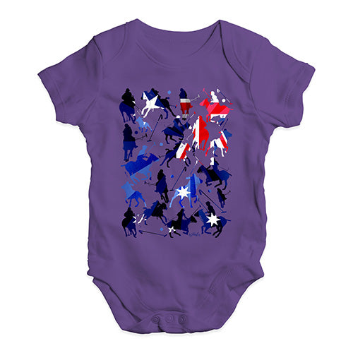 Funny Infant Baby Bodysuit Australia Polo Collage Baby Unisex Baby Grow Bodysuit 18-24 Months Plum