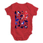 Baby Grow Baby Romper Australia Polo Collage Baby Unisex Baby Grow Bodysuit 6-12 Months Red