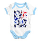 Funny Baby Clothes Australia Polo Collage Baby Unisex Baby Grow Bodysuit 6-12 Months White Blue Trim