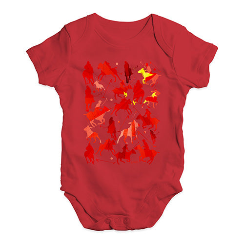 Funny Baby Onesies China Polo Collage Baby Unisex Baby Grow Bodysuit 3-6 Months Red