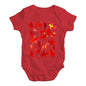 Funny Baby Onesies China Polo Collage Baby Unisex Baby Grow Bodysuit 3-6 Months Red