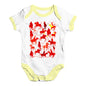 Baby Onesies China Polo Collage Baby Unisex Baby Grow Bodysuit Newborn White Yellow Trim