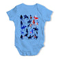 Baby Grow Baby Romper New Zealand Polo Collage Baby Unisex Baby Grow Bodysuit 0-3 Months Blue